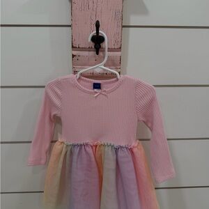 Old Navy Pink Ribbed Dress with Bow